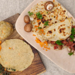 Rüeblifladenbrot mit Pilzen, Gericht